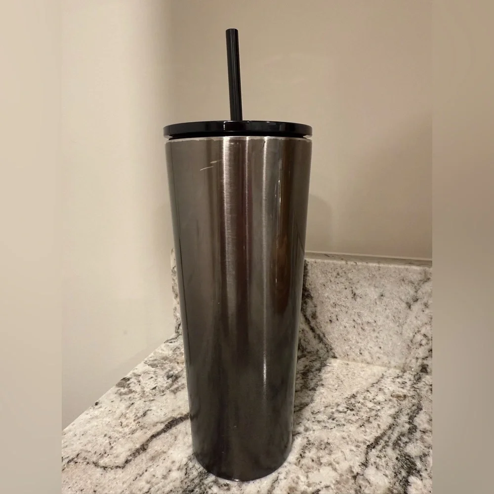 Starbucks Ombre Black/ Gray Tumbler with Straw